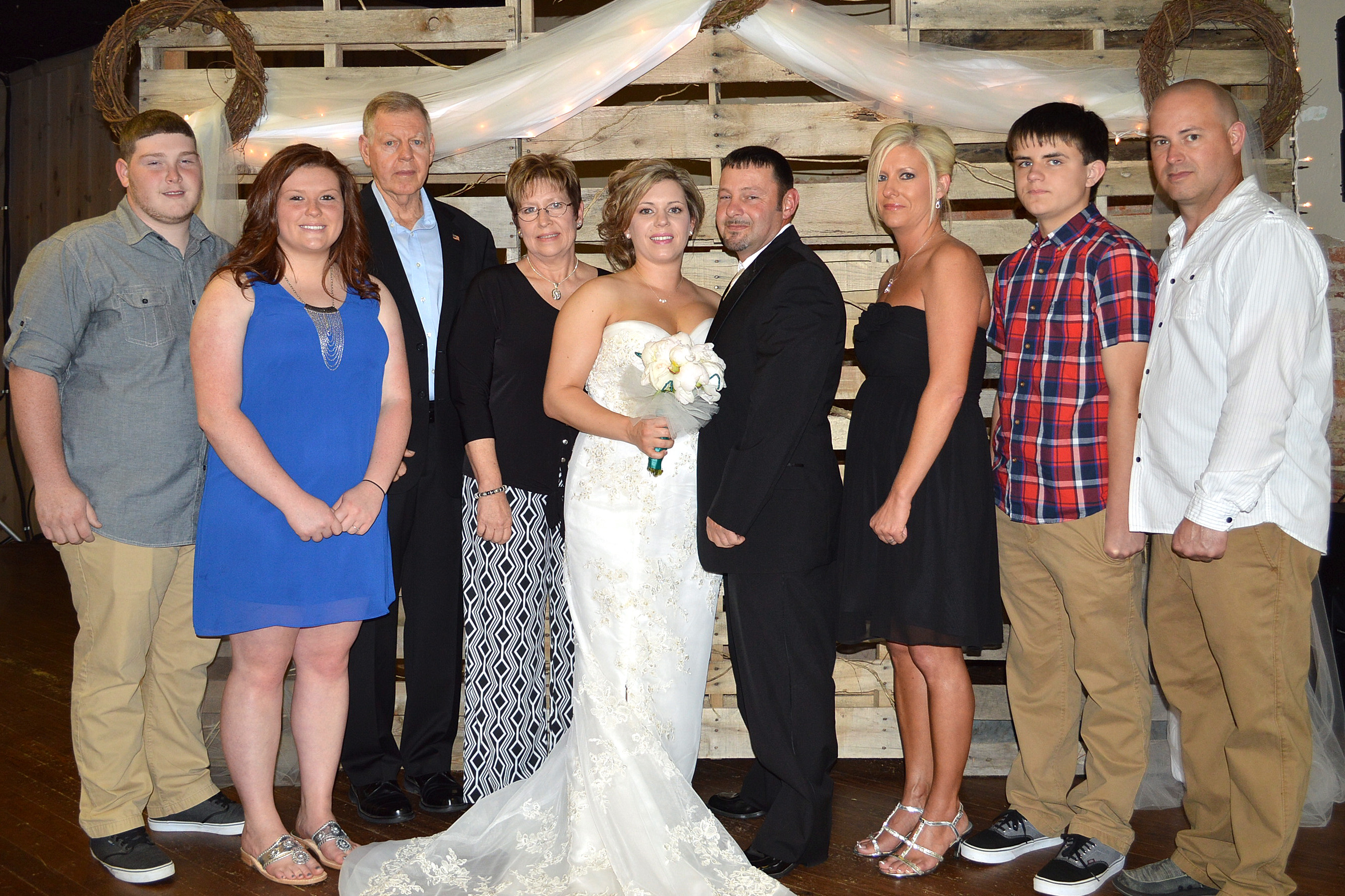 Jodi’s family on our wedding day.