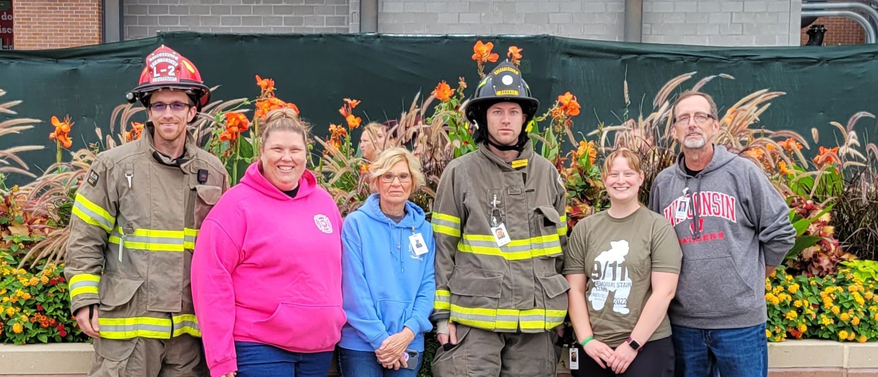 Krista's Aunt, Uncle and cousin's did the 9/11 Stair climb in Green Bay.