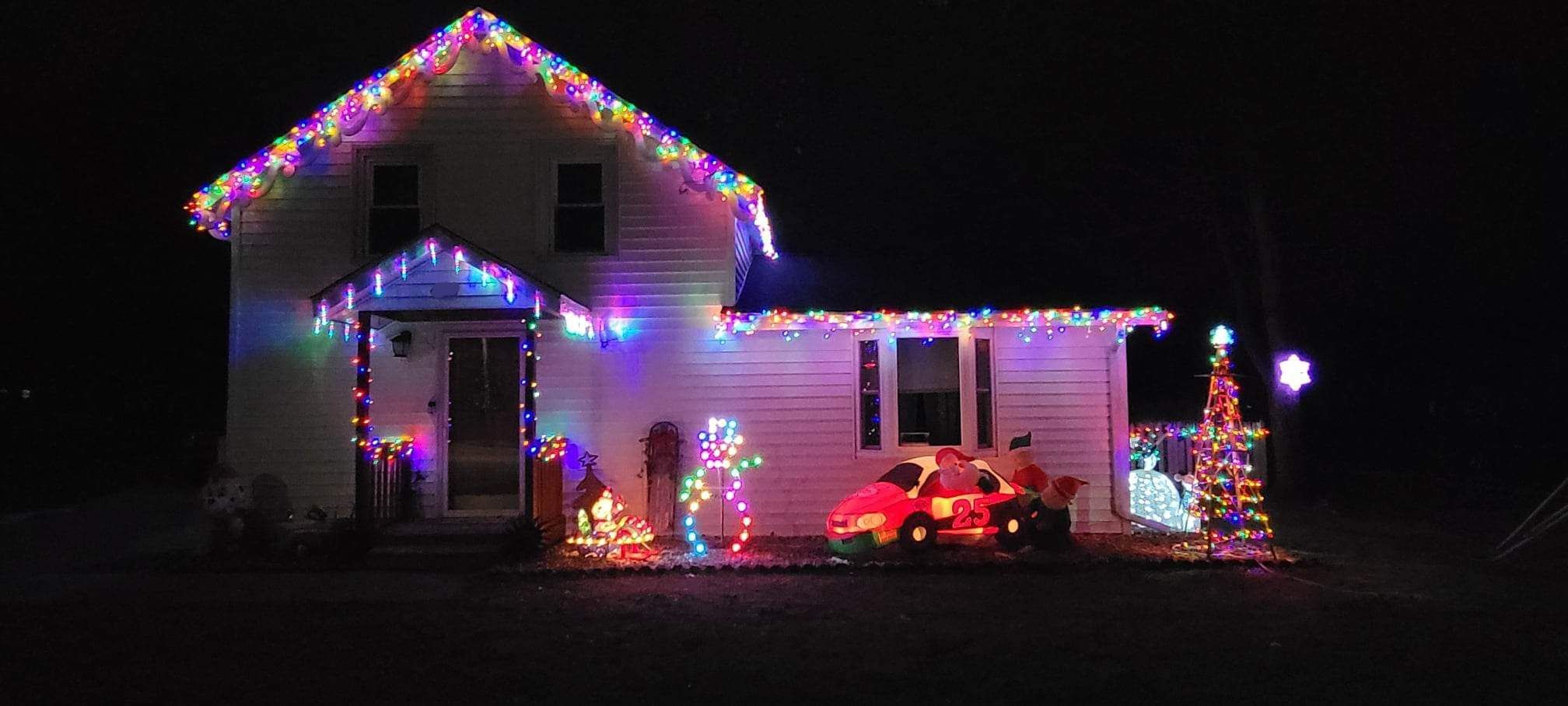 We love to decorate our house at Christmas time.